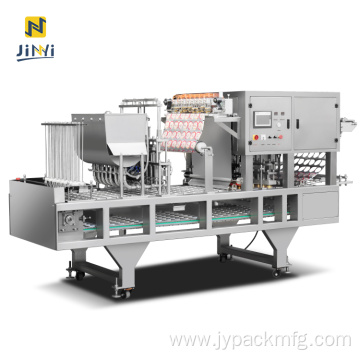 Automatic-pheumatic Ziplock 8 Cups Filling Sealing Machine